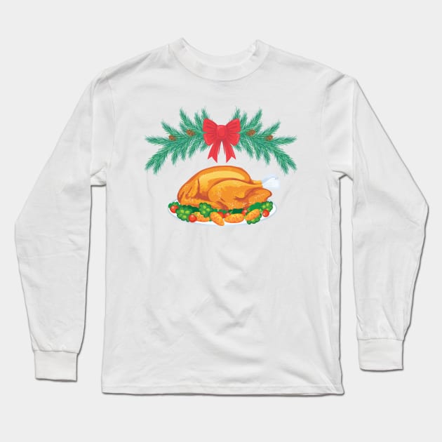 Holiday Dinner! Long Sleeve T-Shirt by SWON Design